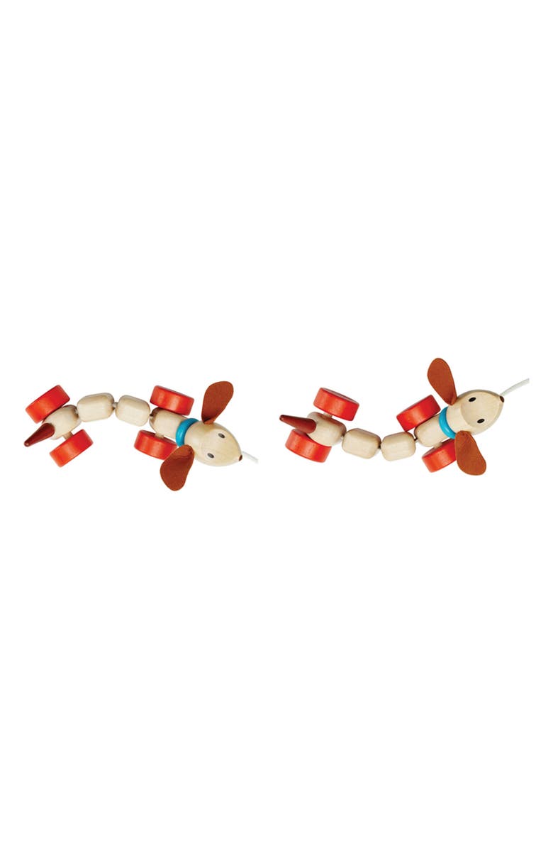 PlanToys<sup>®</sup> Happy Puppy Pull Along Toy, Alternate, color, Natural