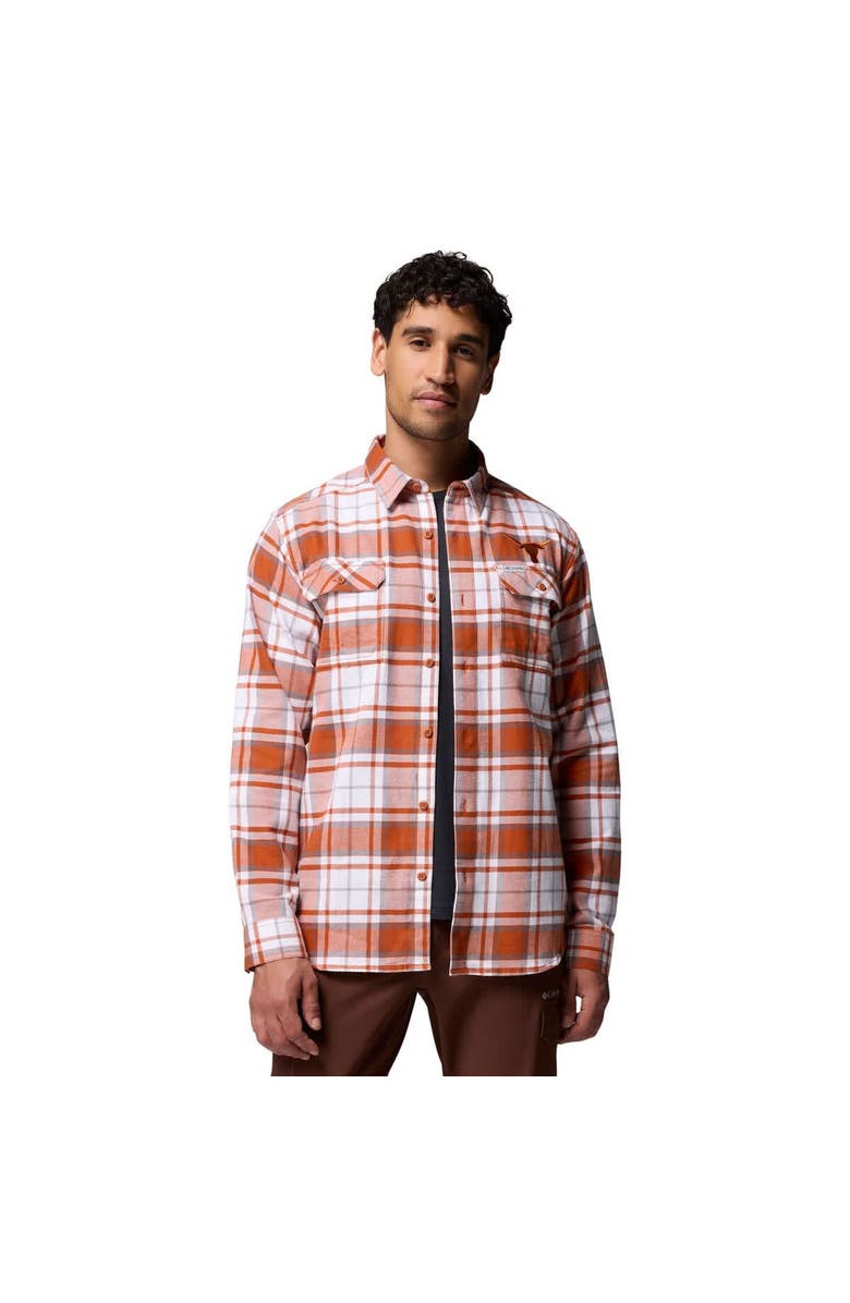 Columbia Men's Columbia  Texas Orange Texas Longhorns Flare Gun Omni-Wick Flannel Long Sleeve Button-Up Shirt, Alternate, color, Orange