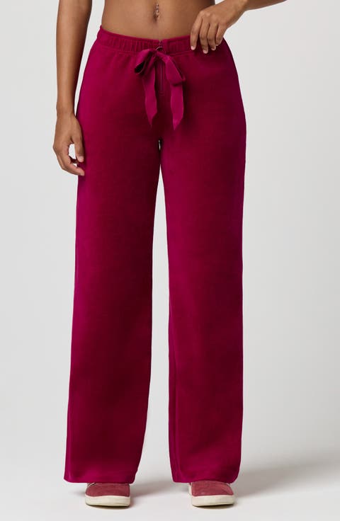 Velour Wide Leg Pants