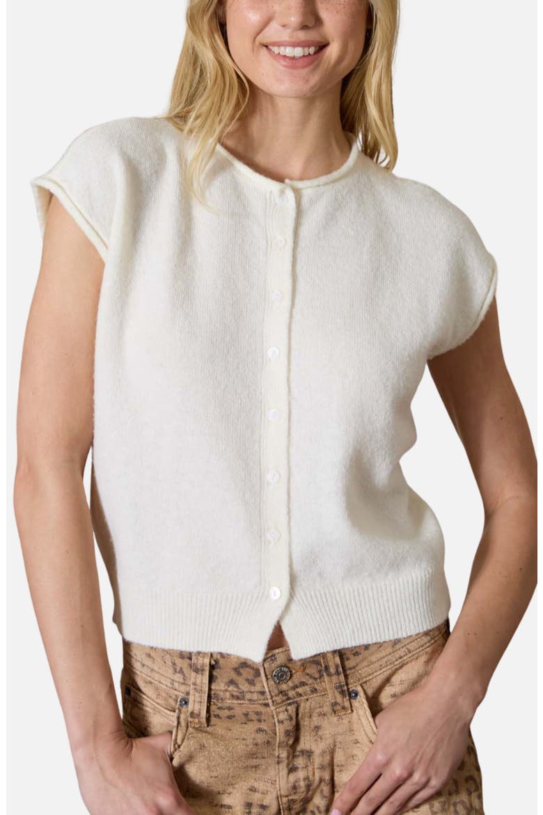 Cap Sleeve Cardigan, Main, color, IVORY