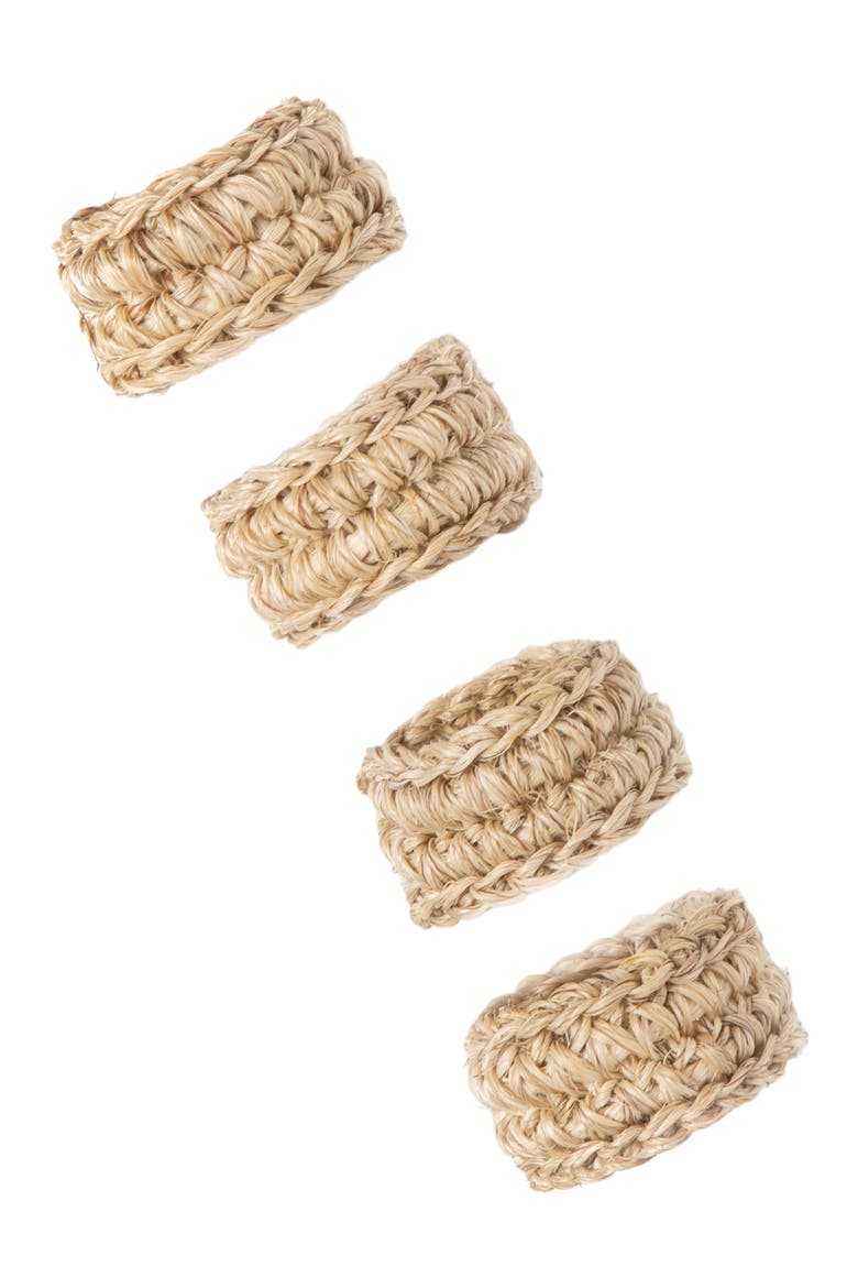 Fique Spiral Napkin Rings Set of 4, Alternate, color, Natural