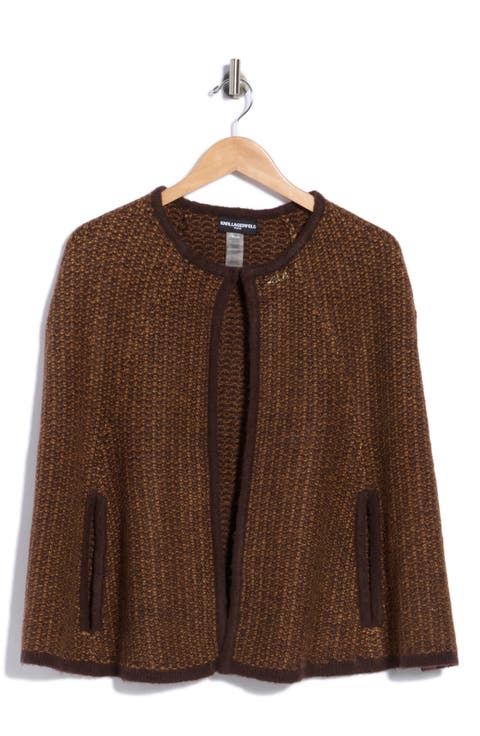 Knit Tweed Cape Shawl