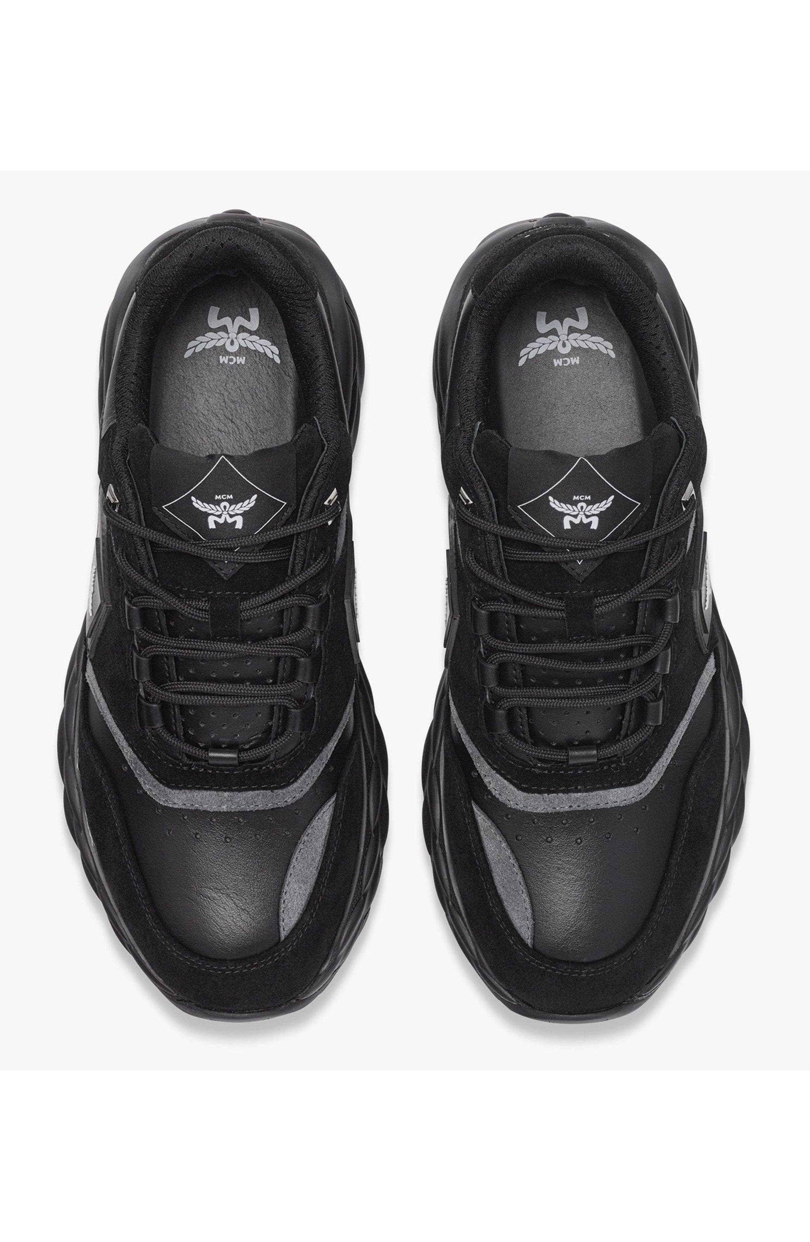 MCM Skywander Lo Sneakers in Calf Suede and Leather, Alternate, color, 