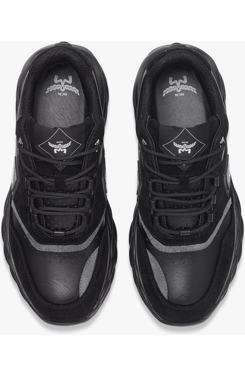 MCM Skywander Lo Sneakers in Calf Suede and Leather, Alternate, color,