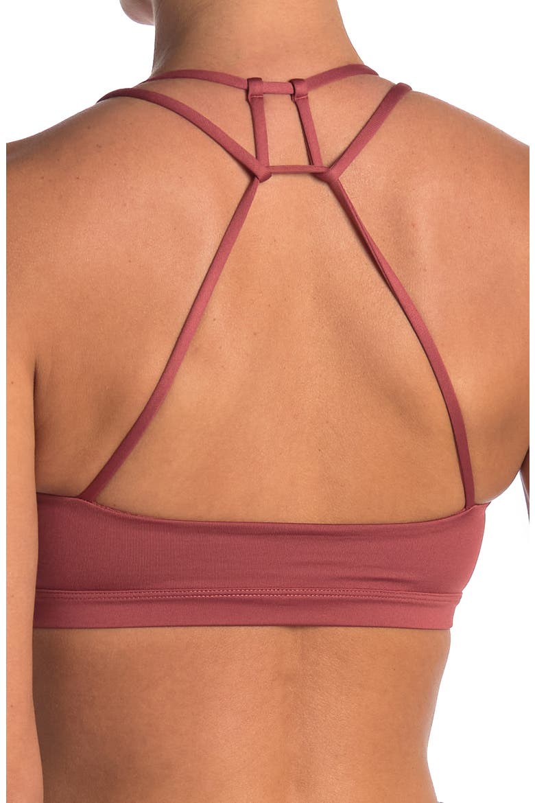 Indy Strappy Sports Bra, Alternate, color, CANYON RUST/WHITE