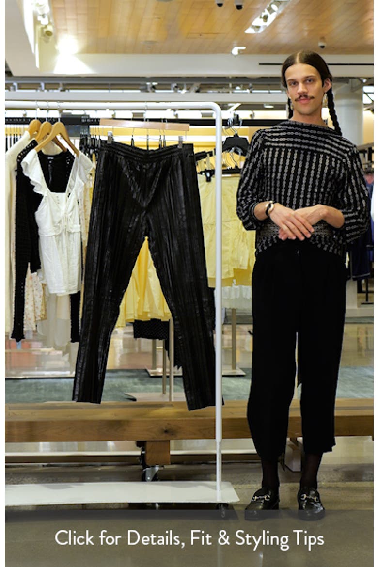 Pleated Leather Car Pants video