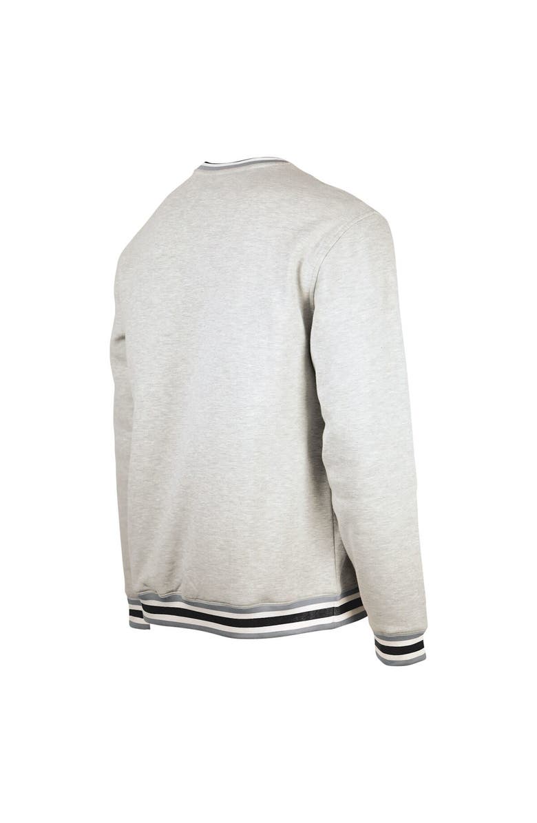 New Era Men's New Era Heather Gray Chicago White Sox Throwback Classic Pullover Sweatshirt, Alternate, color, 