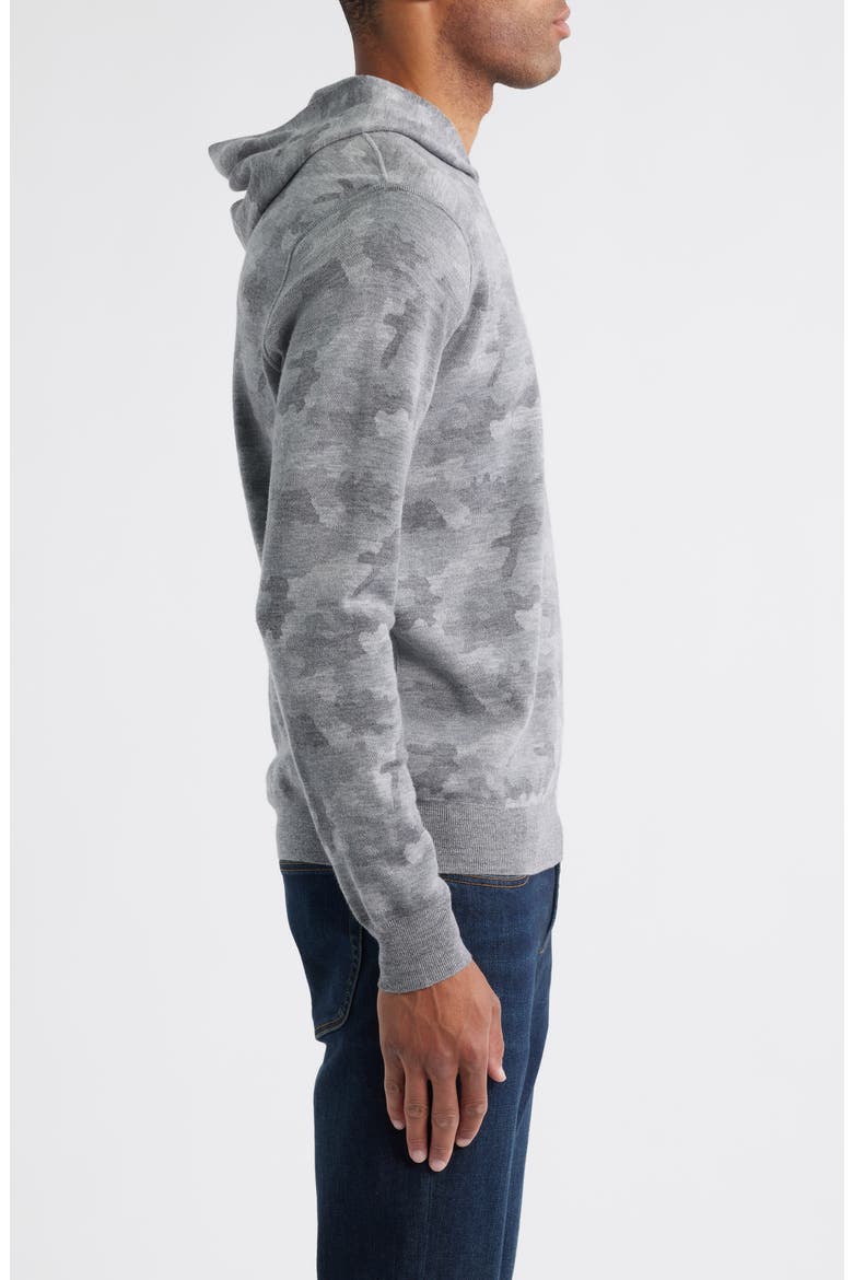 Camouflage Reversible Merino Wool Hoodie Sweatshirt, Alternate, color, GALE GREY