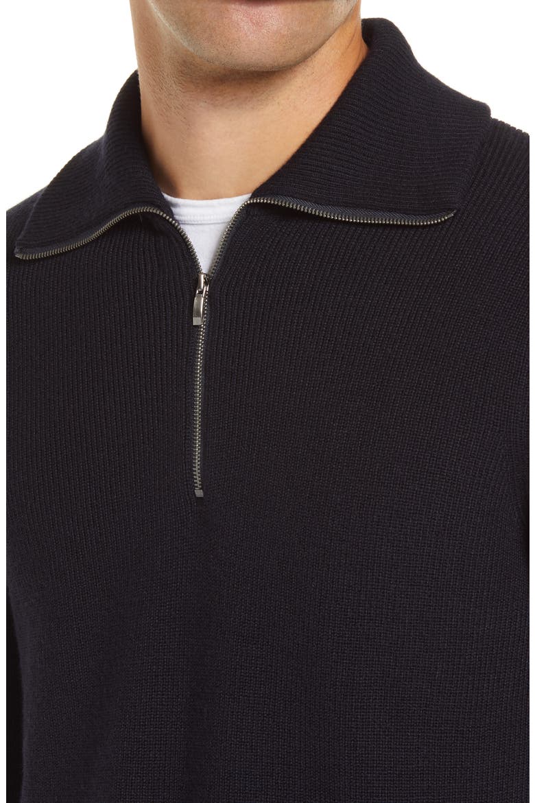 Men's Shop Quarter Zip Sweater, Alternate, color, NAVY