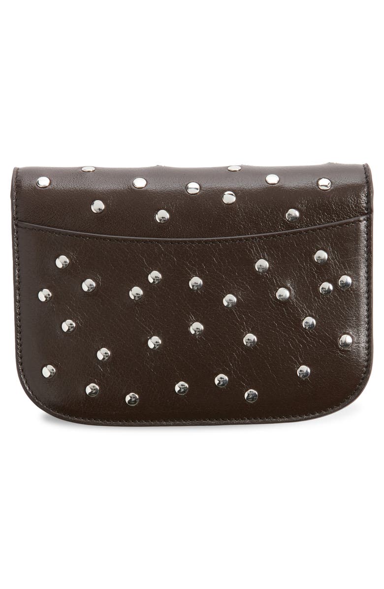 Lemaire Soft Tab Studded Leather Wallet, Alternate, color, Dark Chocolate Br490