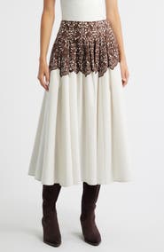 THE GREAT. The Regency Pleated Maxi Skirt
