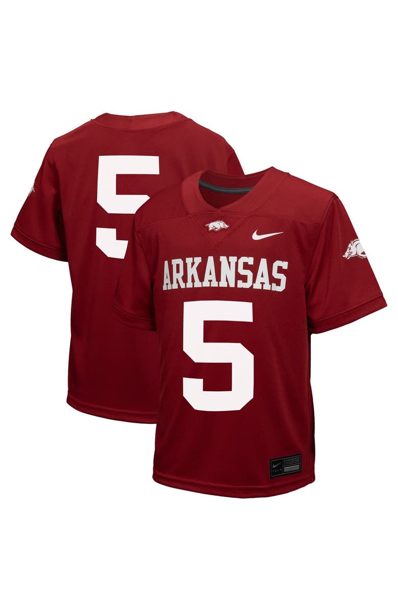 Nike Preschool Nike #5 Cardinal Arkansas Razorbacks Untouchable Replica Game Jersey, Main, color, Cardinal