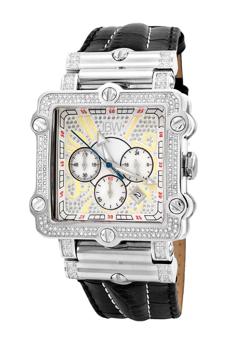 Men's Phantom Diamond Watch, 46mm - 2.38 ctw, Main, color, SILVER