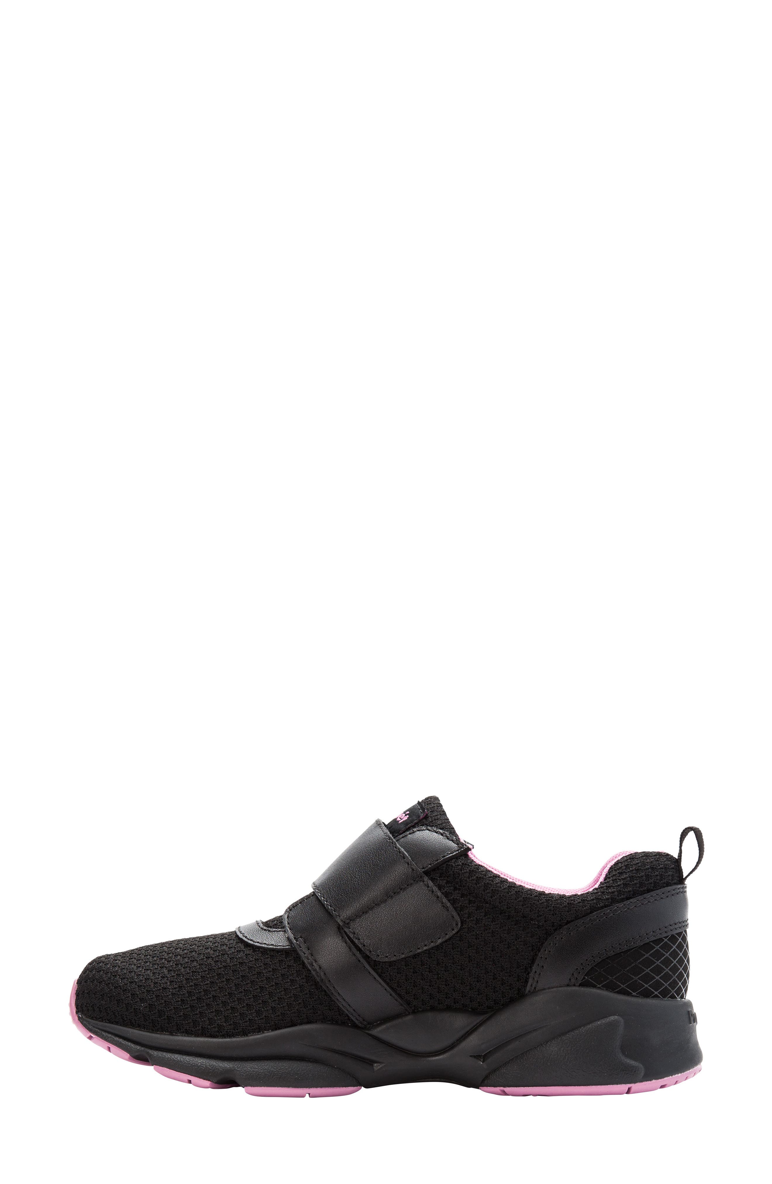 Stability X Strap Sneaker, Alternate, color, BLACK/ BERRY FABRIC