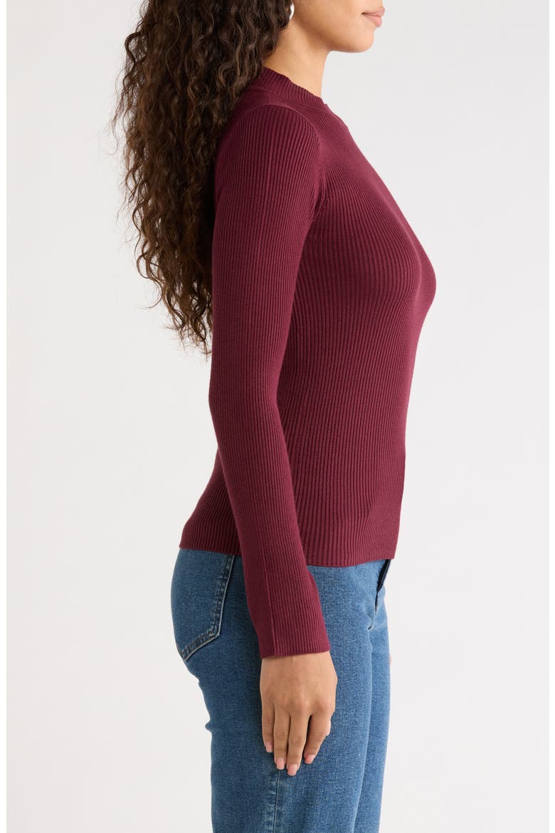 Button Detail Rib Top, Alternate, color, RED