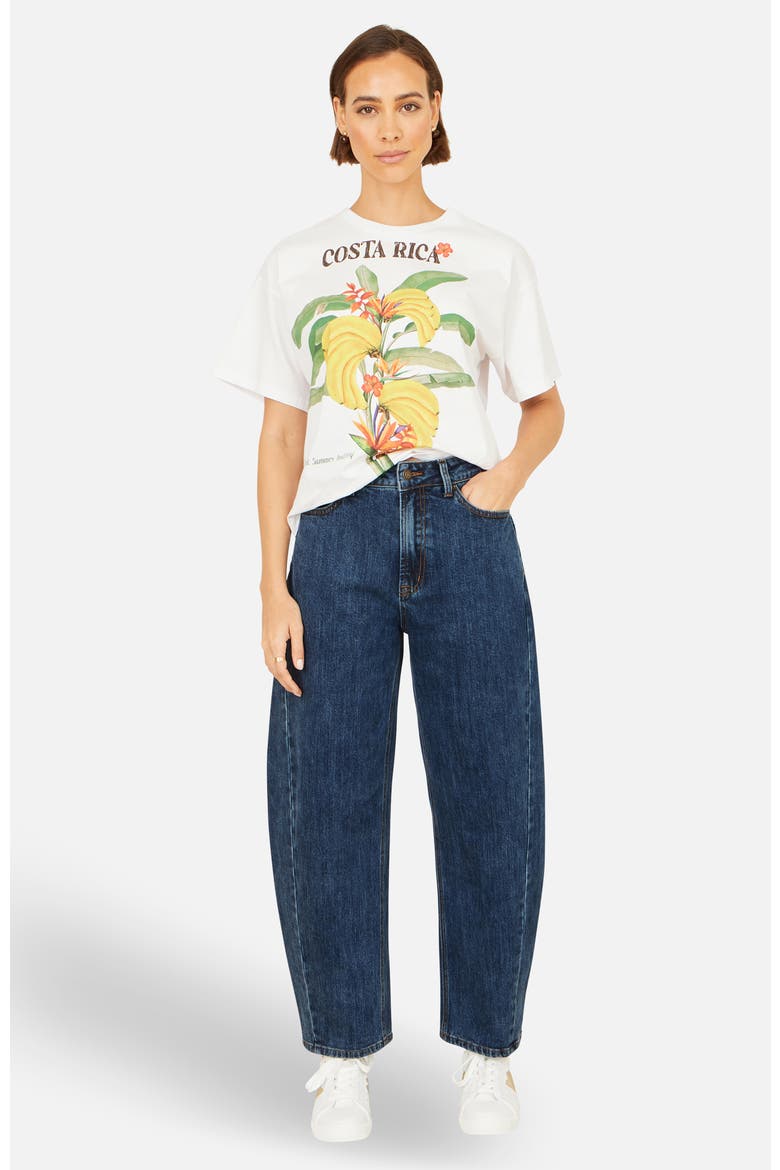 Denim Barrel Relaxed Fit Jeans, Alternate, color, Blue