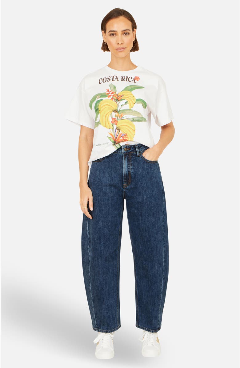 Yumi Denim Barrel Relaxed Fit Jeans, Alternate, color, Blue