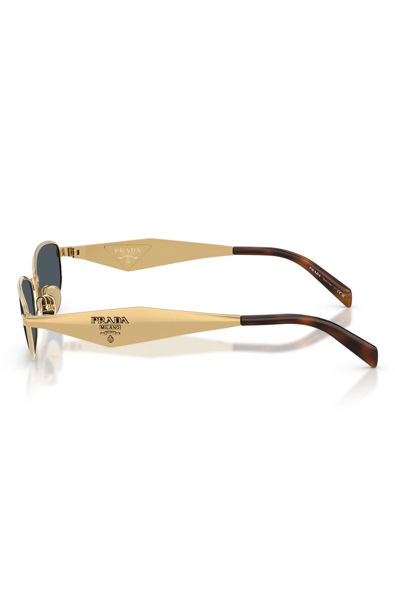 Prada 55mm Oval Sunglasses, Alternate, color, Gold / Dark Grey