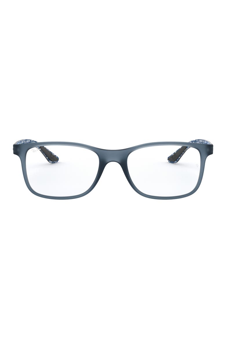 55mm Square Optical Glasses, Main, color, MATTE BLUE