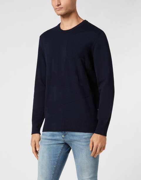 Knitted Pullover Round Neck Ls Skull&Amp;Bones Men