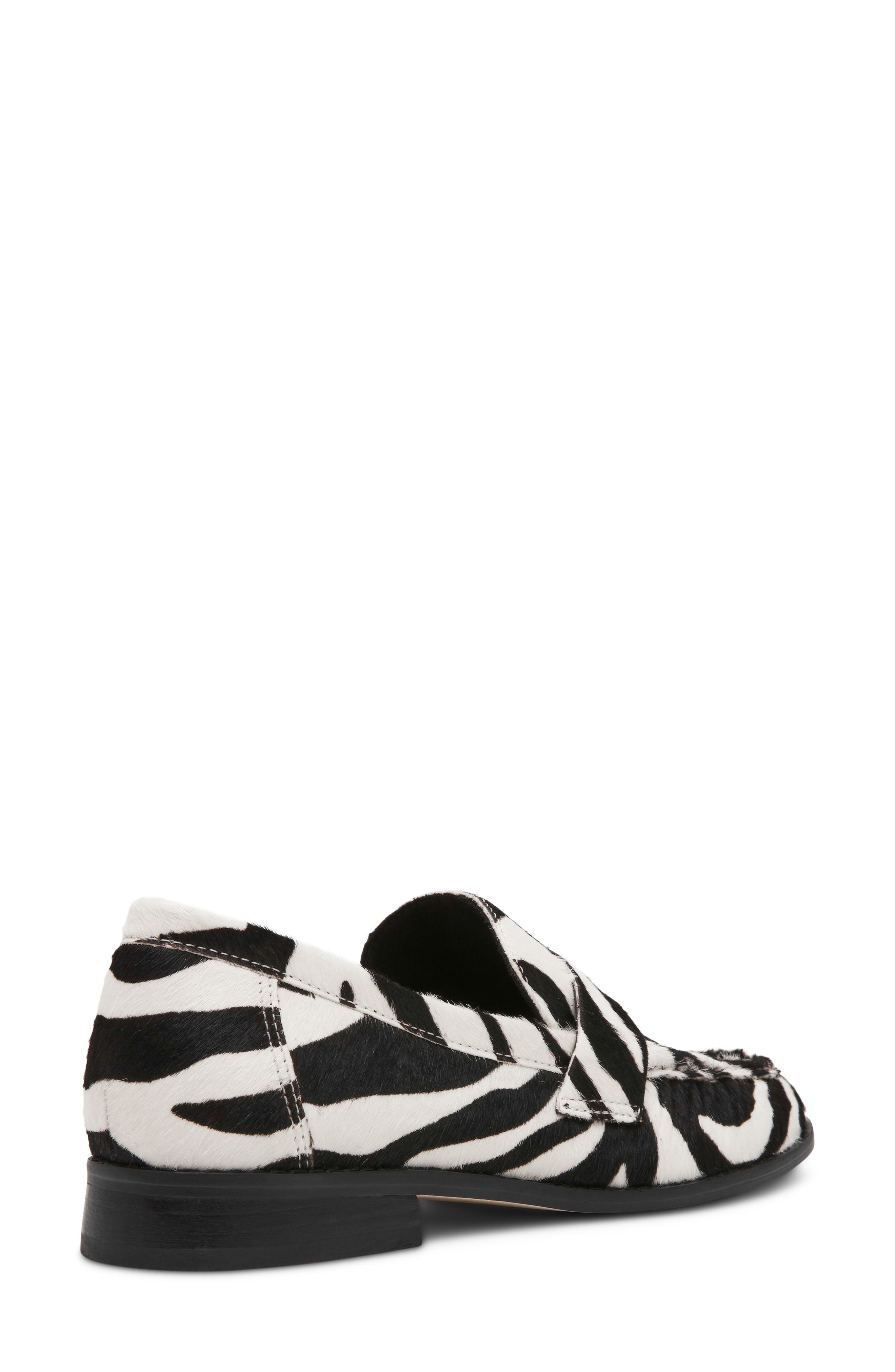 Ronie Genuine Calf Hair Loafer, Alternate, color, ZEBRA