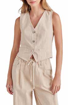 Steve Madden Selene Stripe Denim Vest