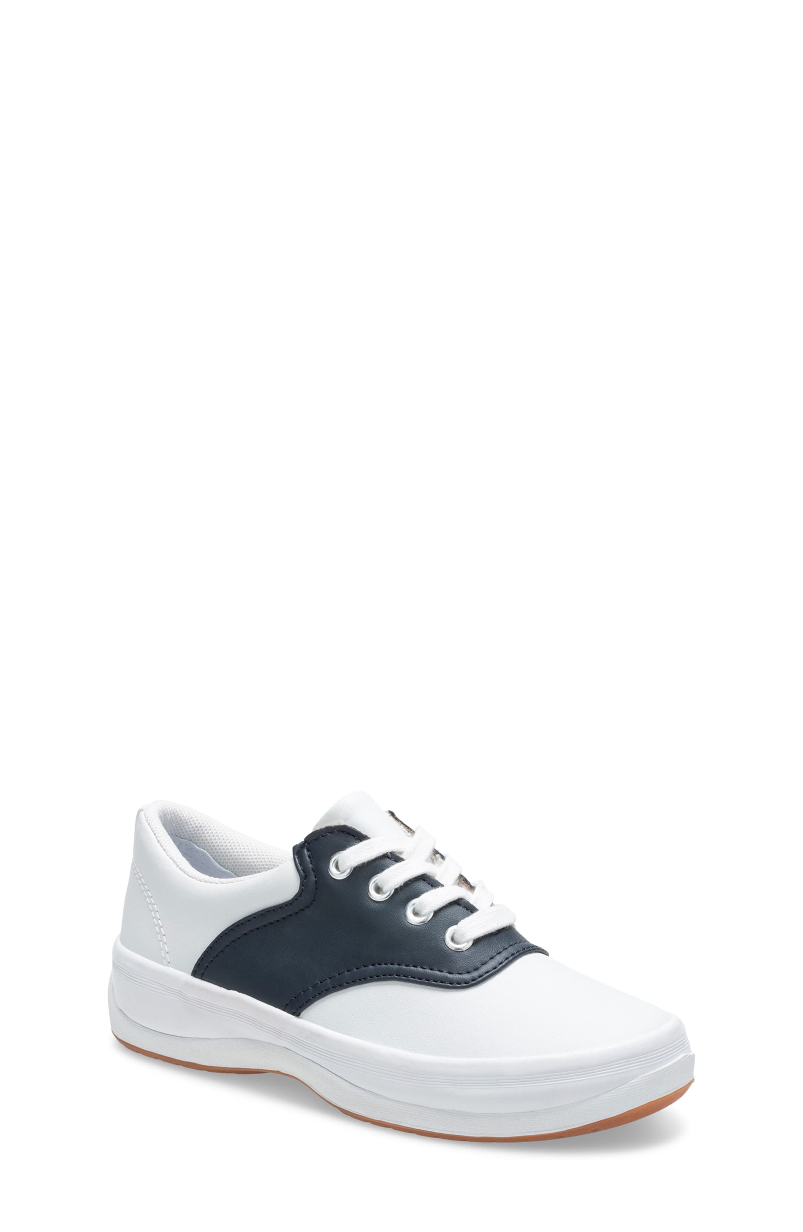 Kids' School Days II Sneaker, Alternate, color, WHITE/ BLACK LEATHER