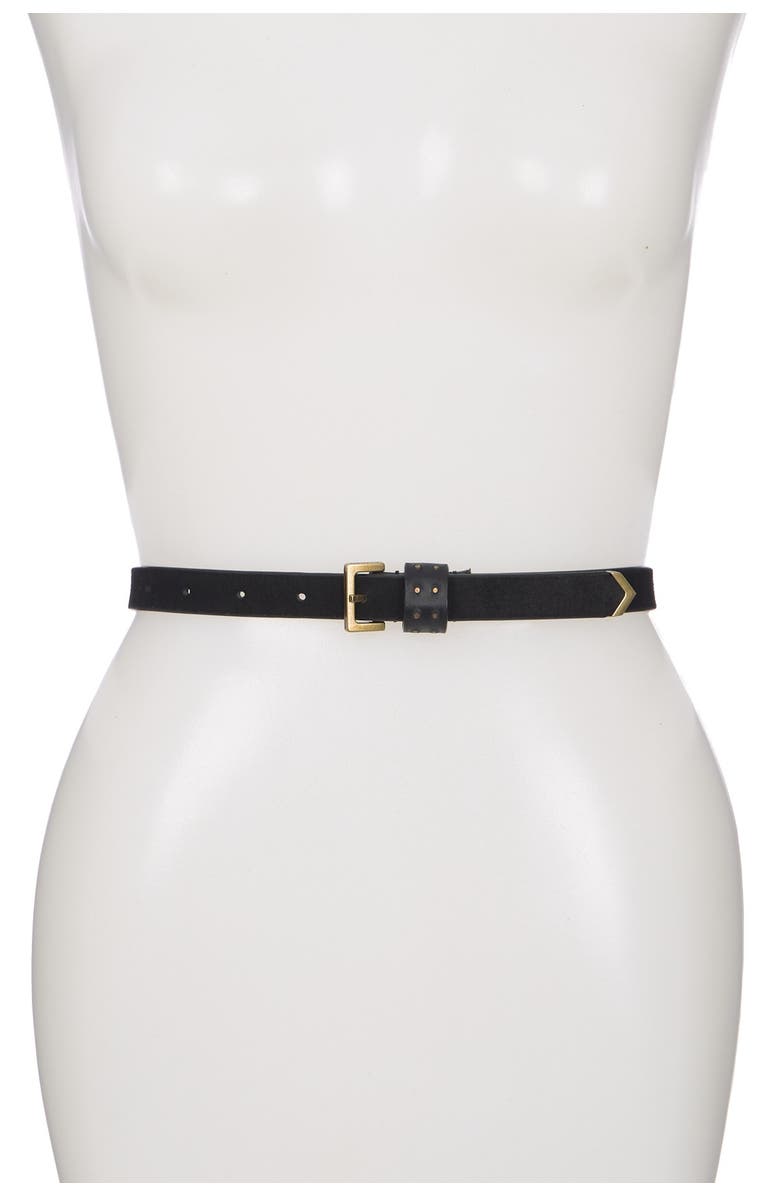 AllSaints 18mm Suede Panel Belt, Main, color,