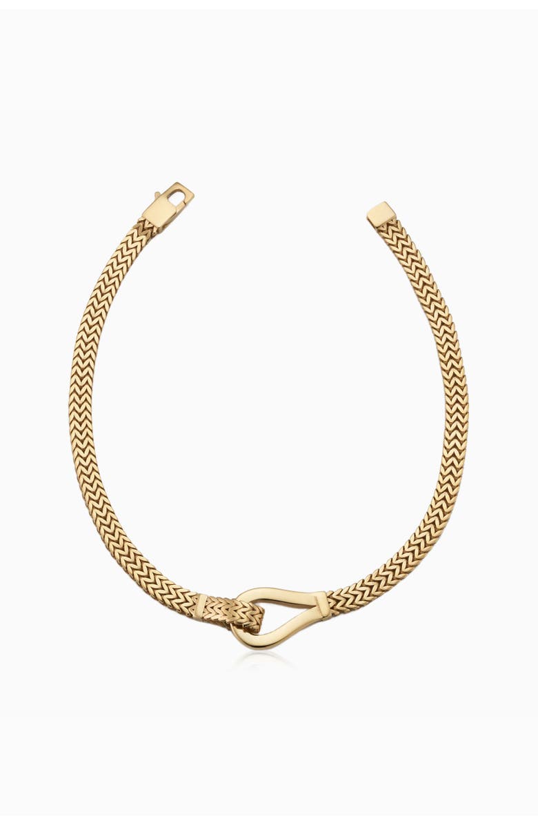 Oradina 14K Gold Chevron Hook Bracelet, Main, color, 