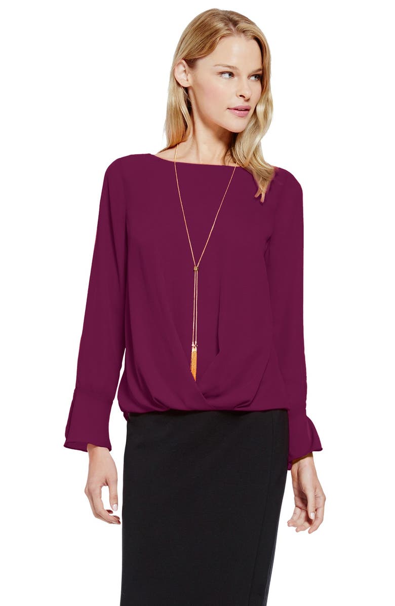 Vince Camuto Bell Cuff High/Low Blouse, Alternate, color, 