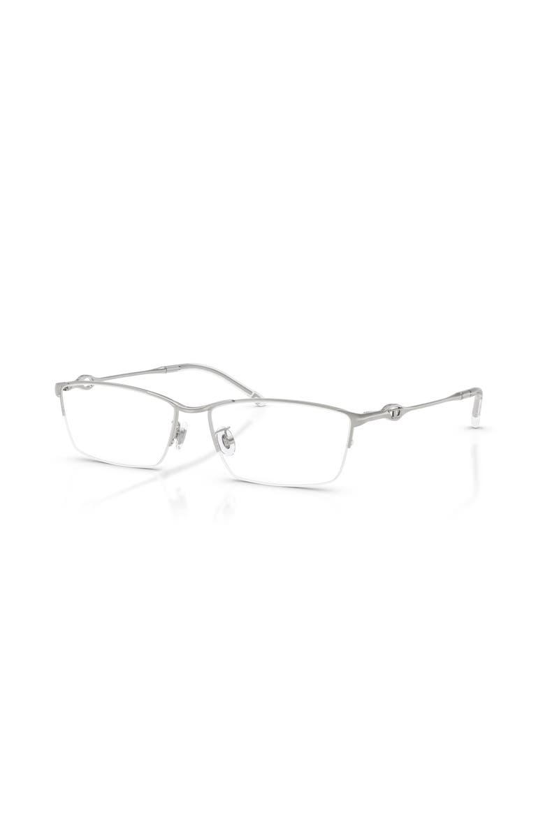 58mm Rectangle optical glasses, Main, color, Silver