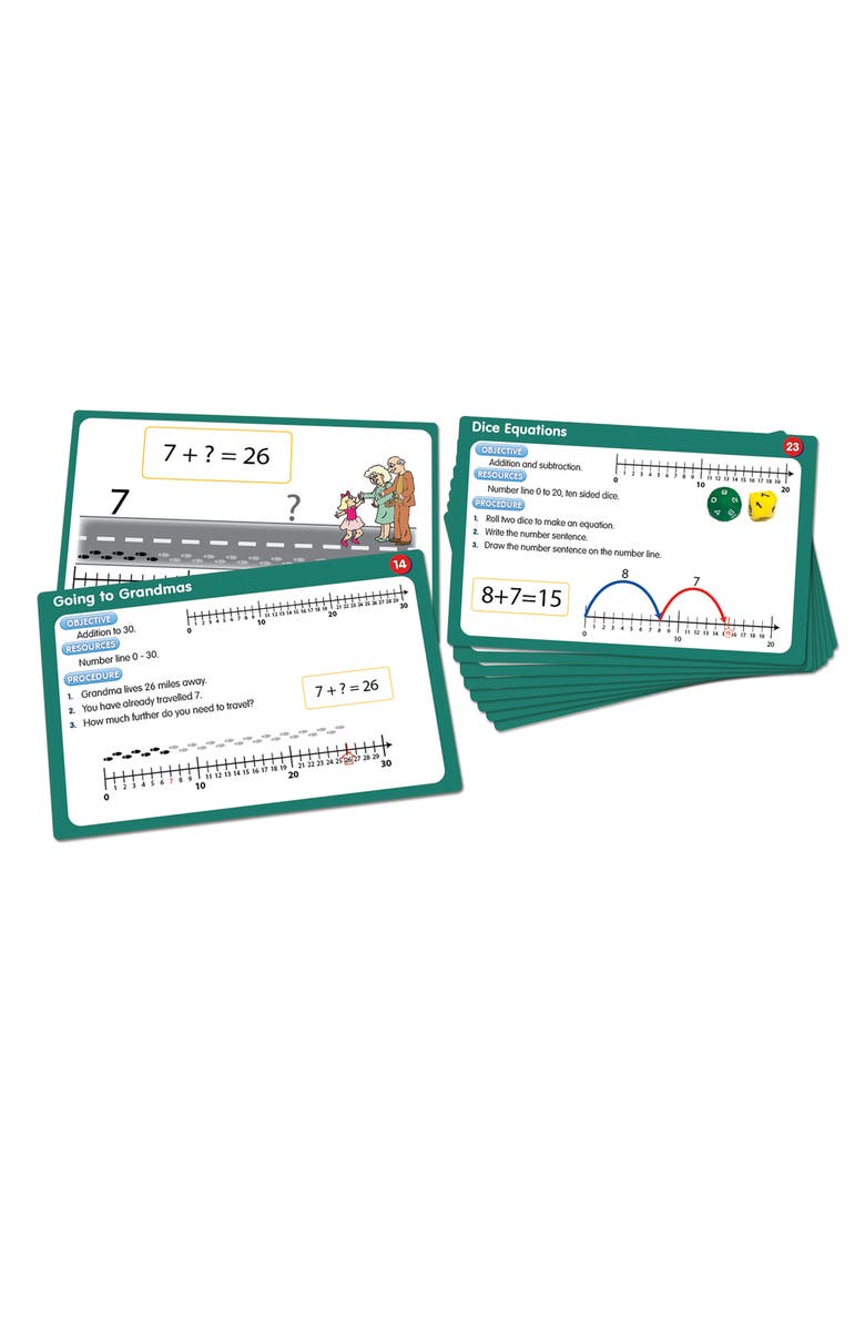 Junior Learning 50 Number Line Activities Learning Set, Alternate, color, Multicolored