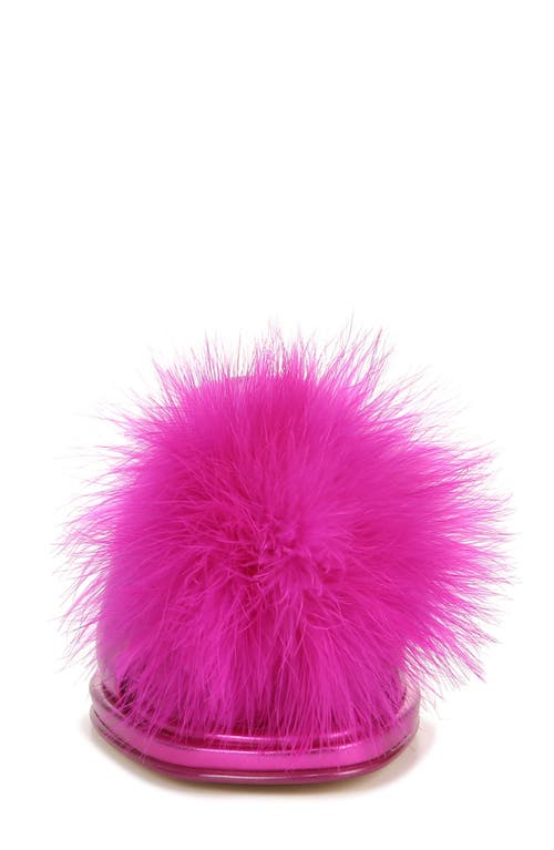 Circus Ny By Sam Edelman Hadie Feather Fluff Glitter Mule In Pink