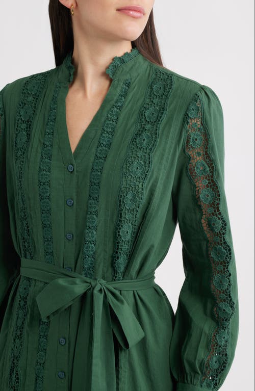 Caslonr Caslon(r) Lace Panel Long Sleeve Minidress