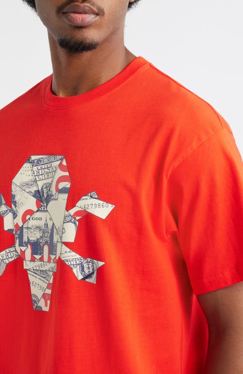Icecream Origami Cotton Graphic Tee In Red