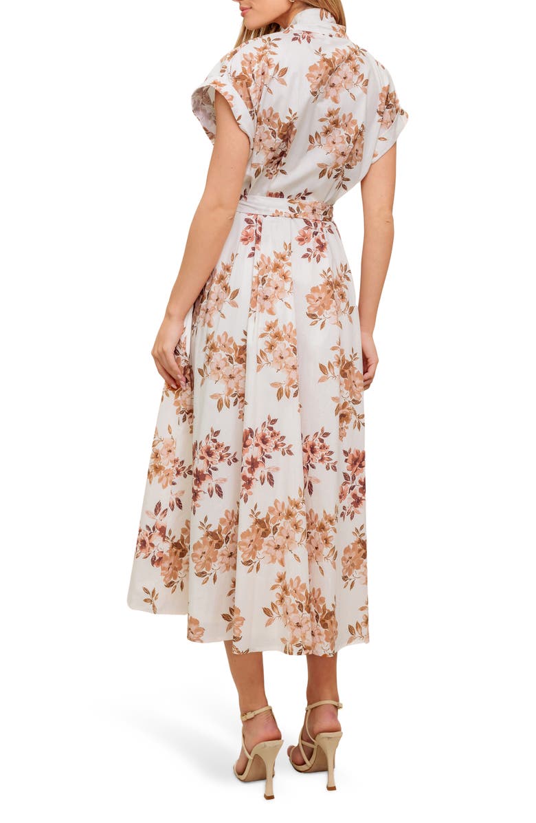 Floral Short Sleeve Cotton Maxi Shirtdress