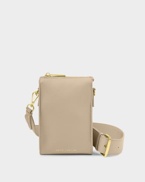 Avery Slim Crossbody Bag in Light Taupe