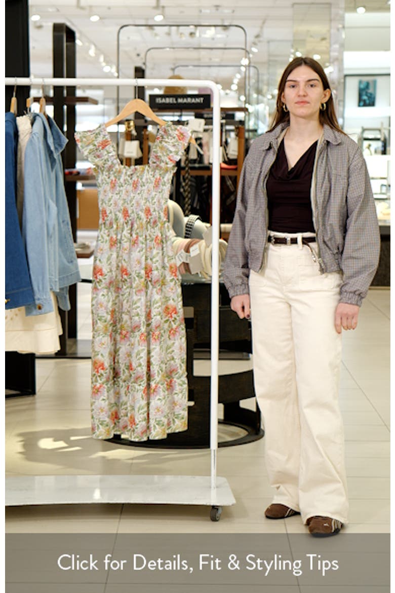 The Ellie Floral Flutter Sleeve Nap Midi Dress video