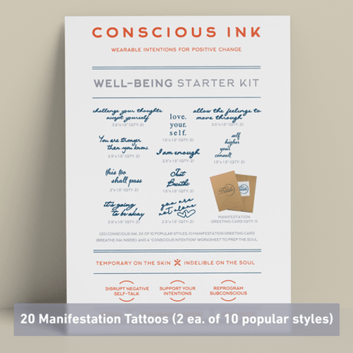 Conscious Ink Well Being Starter Kit In White