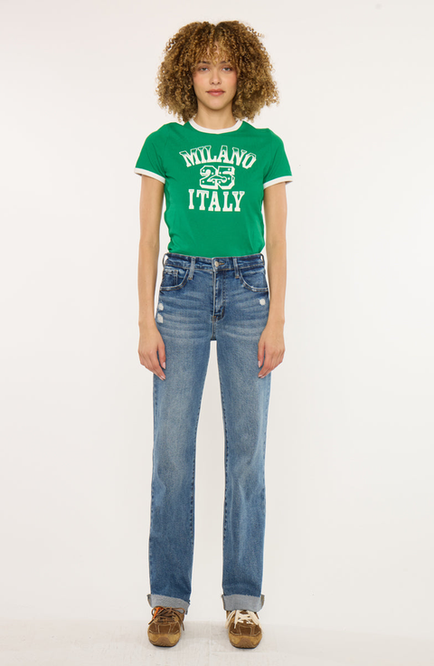 Trinity Essentials High Rise True Straight Jeans