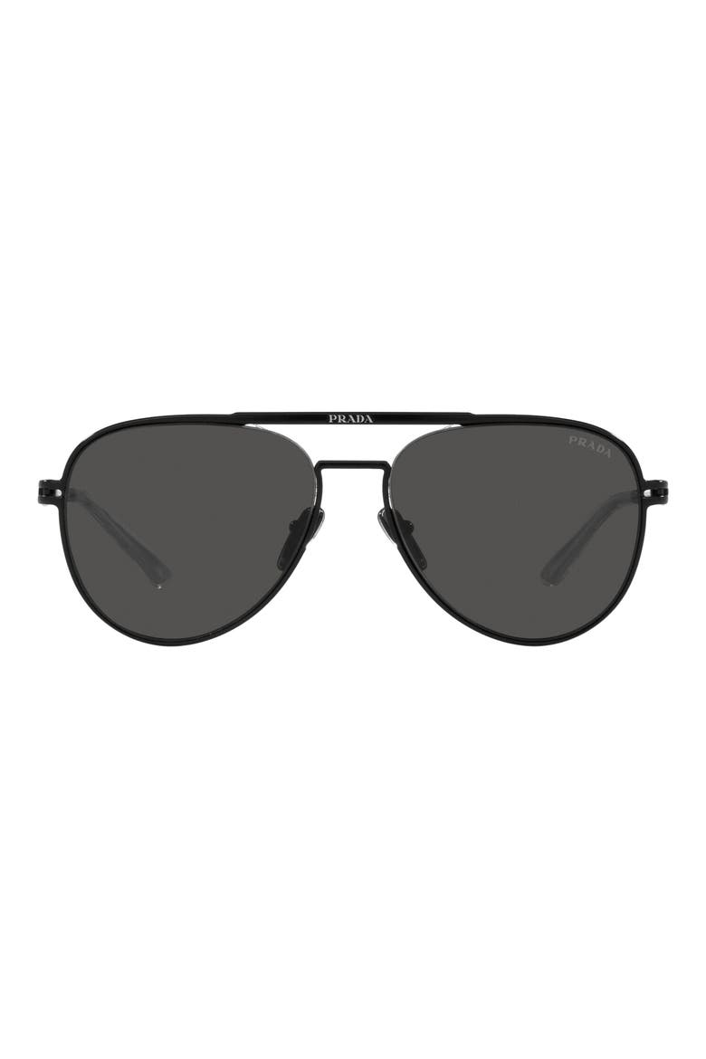 49mm Small Aviator Sunglasses, Main, color, MATTE BLACK