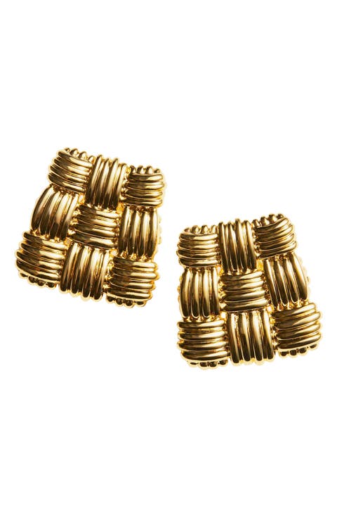 Braided Stud Earrings