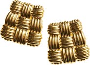 & Other Stories Braided Stud Earrings