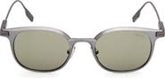 ZEGNA 50mm Round Sunglasses