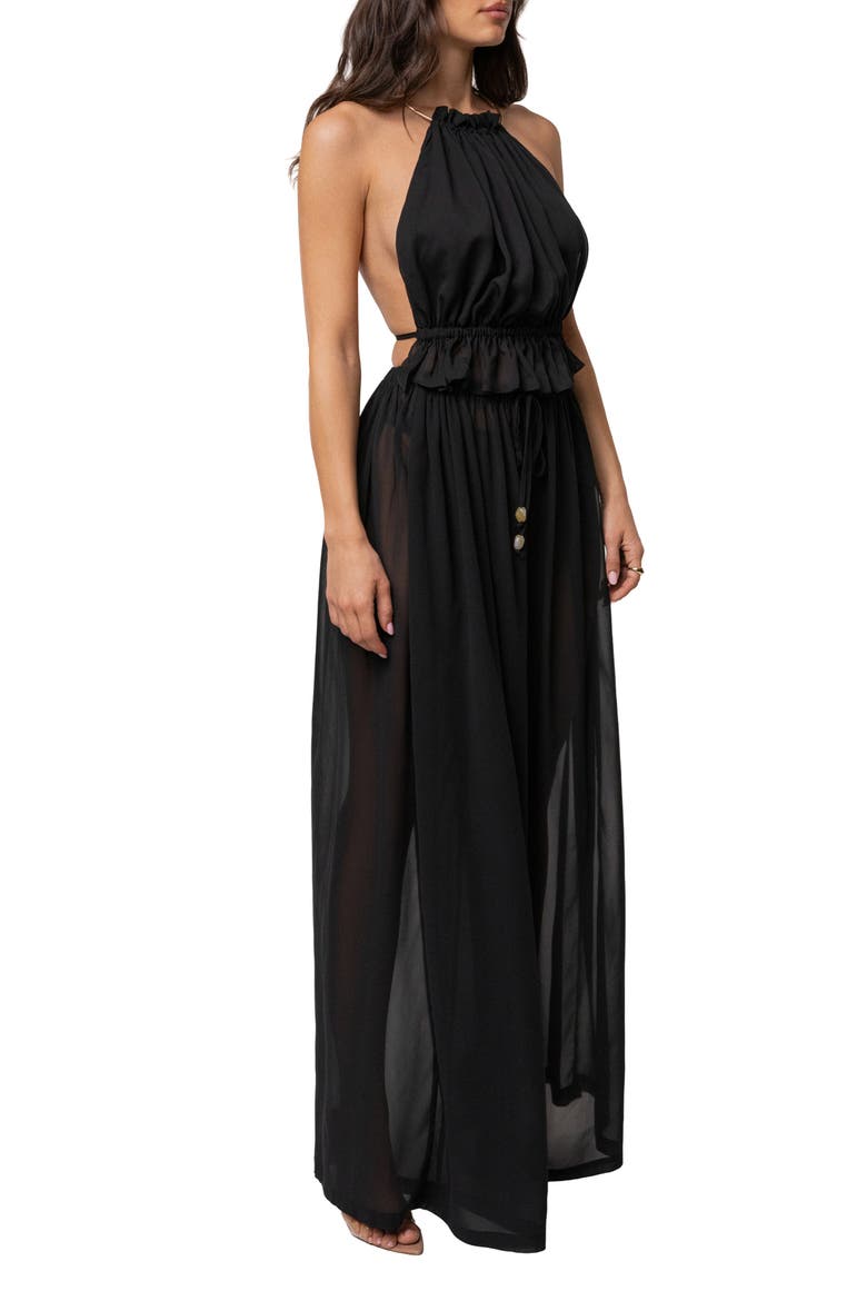 Resort Glow Chiffon Pant, Alternate, color, Black
