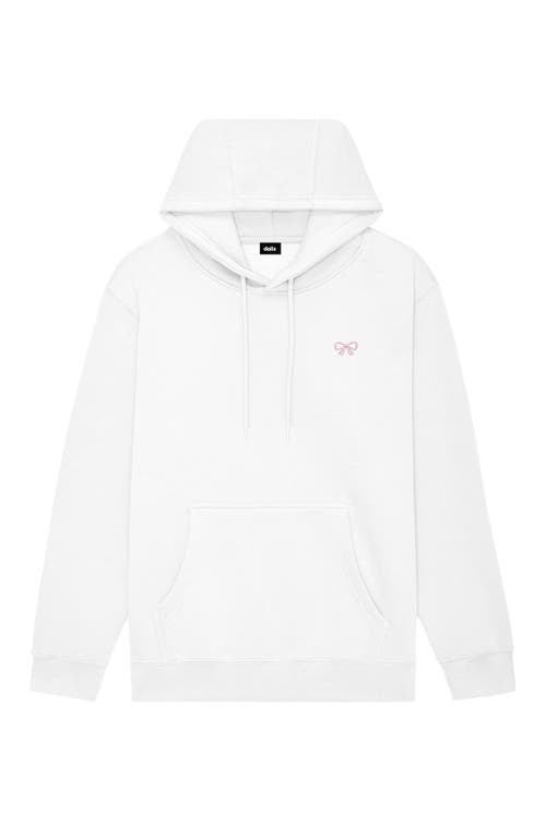 Dalix Bow Midweight All Day Hoodie In White