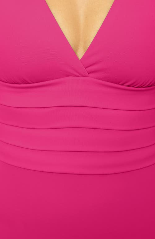 Soluna Sun Goddess Pleated One-piece Swimsuit In Pink