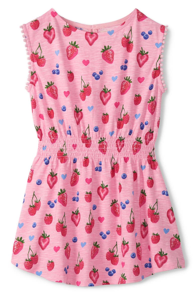 Kids' Summer Berries Smocked Waist Dress, Main, color, PINK