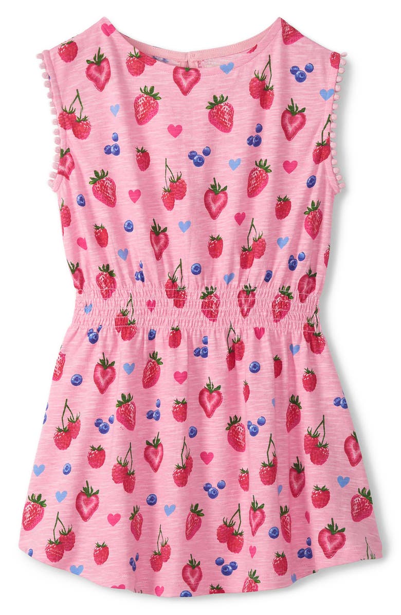 Hatley Kids' Summer Berries Smocked Waist Dress, Main, color, 