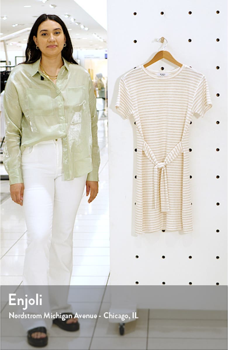 Salad Days Stripe Tie Waist T-Shirt Dress, sales video thumbnail